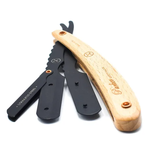 Vista 2 de Parker SRP - Maquinilla de afeitar recta con mango de madera de pino, 5