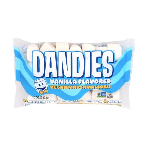 Vista 10 de Dandies Jumbo Campers, Malvaviscos Veganos, Sin Saborizante Artificial, Colorantes Alimentarios, Jarabe de Maíz o Gelatina, Perfectos para S’mores
