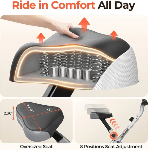 Vista 4 de YOSUDA Bicicleta plegable de ejercicio - Bicicleta fija plegable para entrenamiento en el hogar