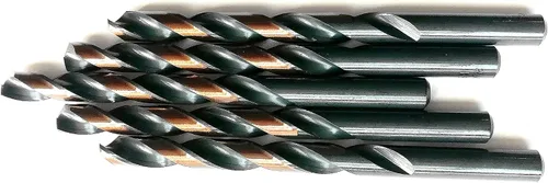 Vista 2 de 5 brocas helicoidales recubiertas de oro y negro de 3/8 pulgadas