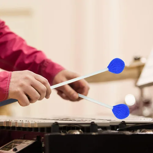 Vista 5 de 1 par de mazos de marimba, mazos de tambor, mazos de percusión de cabeza de hilo, mazos de timbal, accesorios de instrumentos musicales