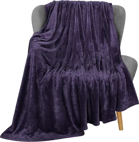 Vista 10 de Utopia Bedding - Manta de vellón de lujo, mullida, antiestática; manta de suave microfibra de 8.8 oz/yd² (300 g/m²) para sofá y cama; tamaño Gris