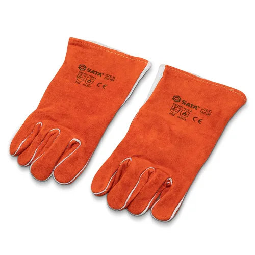 Vista 3 de SATA Guantes de soldadura de dedo recto - XL - STFS0106, naranja
