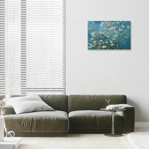 Vista 5 de KAWAHONE Van Gogh famosas pinturas al óleo de reproducción de flores sobre lienzo, arte de pared, flores de albaricoque en rama por Vincent Van