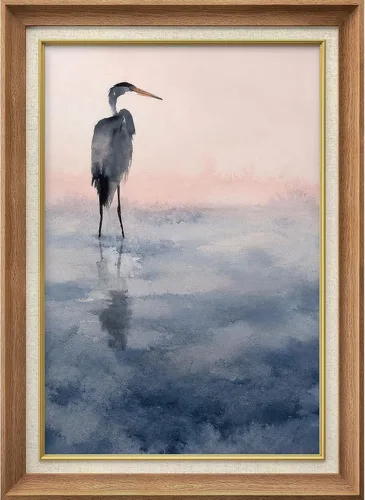 Vista 150 de MUDECOR Lienzo enmarcado prémium para pared, pinos nevados en bosque de invierno, ilustraciones modernas, arte contemporáneo, escénico, divertido