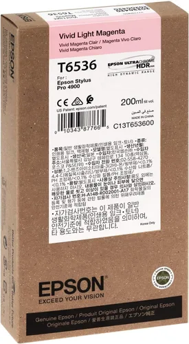 Vista 4 de Epson Cartucho de tinta UltraChrome HDR - 6.8 fl oz cian (T653200)