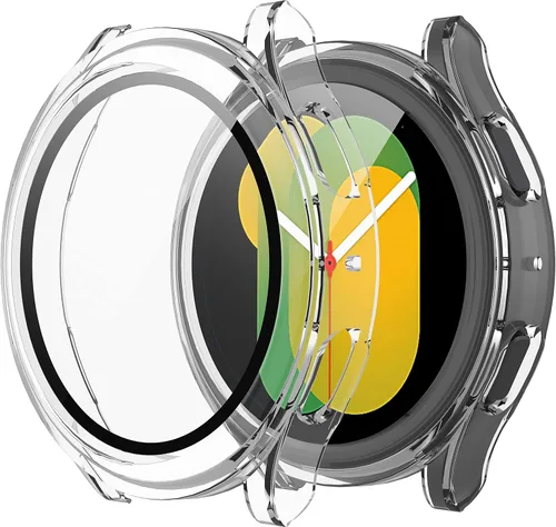 Vista 25 de Misxi - Juego de 2 fundas rígidas de policarbonato con protector de pantalla para Samsung Galaxy Watch 5 Galaxy Watch 4 de 40 mm, funda ultradelgada