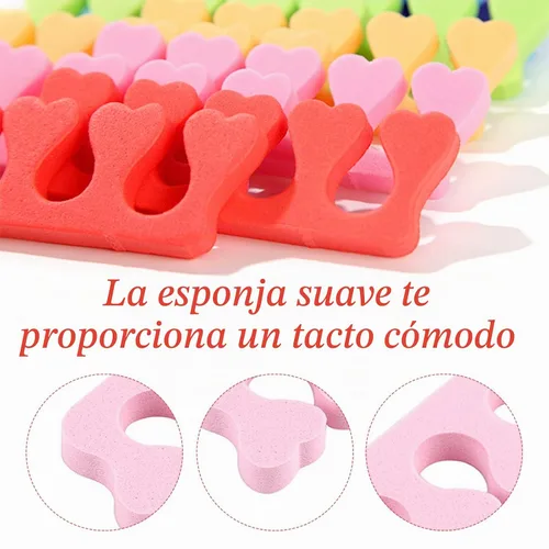 Vista 4 de 10 separadores de dedos para pedicura, separador de dedos de esponja suave para esmalte de uñas, separadores de dedos, separadores de dedos