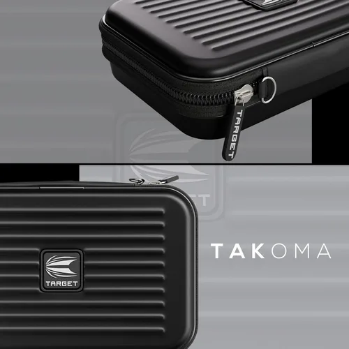 Vista 2 de Target Darts Takoma XL - Estuche tipo cartera para dardos, Negro - Capacidad para 6 dardos, Soporte protector de EVA con bolsas de doble cierre