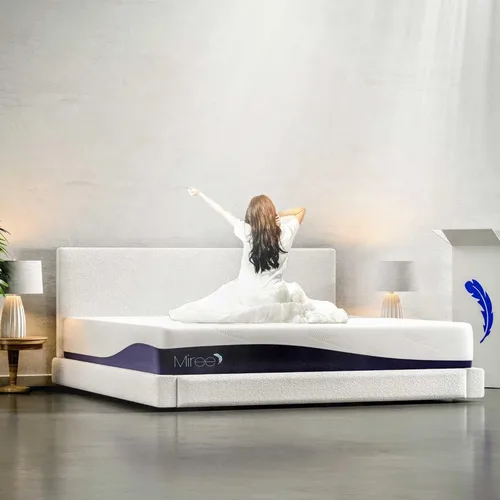 Vista 7 de Miree Colchón individual de espuma viscoelástica de 10 pulgadas, certificado CertiPUR-US, cama en una caja