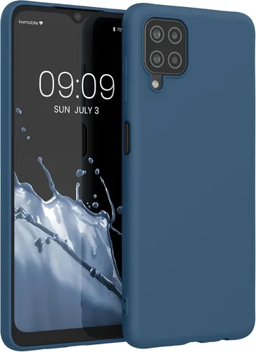 Vista 30 de kwmobile Funda compatible con Samsung Galaxy A12 - Funda protectora de silicona TPU suave y delgada - Azul Báltico