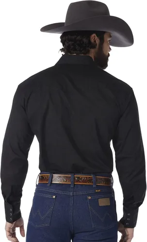 Vista 2 de Wrangler Camisa Deportiva Western Negra