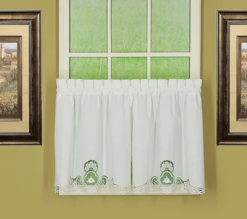 Vista 14 de Today's Curtain Annabelle Cenefa de macramé de 14 pulgadas, color crudo, 60 pulgadas de ancho x 14 pulgadas de largo