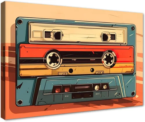Vista 10 de Novatique Arte de Pared de Cinta de Casete Decoración de Sala de Música Póster Impreso Life Has No Rewind Casete Lienzo Arte de Pared Pósters