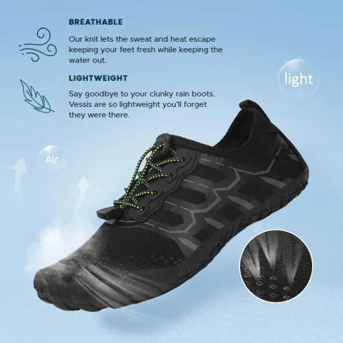 Vista 3 de Zapatos de agua para mujeres y hombres, zapatos de playa, zapatos de natación, zapatos de piscina, zapatos de río, zapatos descalzos de secado