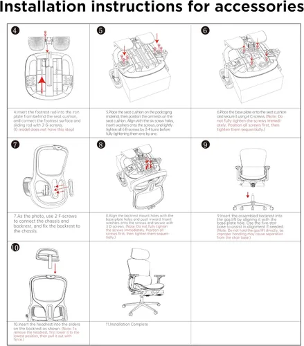 Vista 9 de Hbada P2 Silla de oficina ergonómica con soporte lumbar 3D, sillas de malla con brazos de rotación 3D de 360°, reposacabezas 3D y asiento cómodo