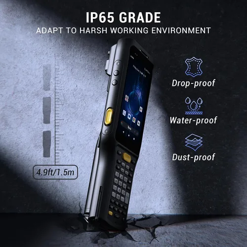 Vista 6 de Tera Escáner de código de barras Android 11 PDA: Zebra SE4710 escáner Qualcomm 6700mAh con computadora móvil 2D QR de intercambio en caliente