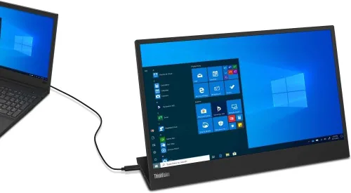 Vista 6 de Lenovo ThinkVision M15 15.6" Full HD WLED LCD Monitor - 16:9 - Raven Black