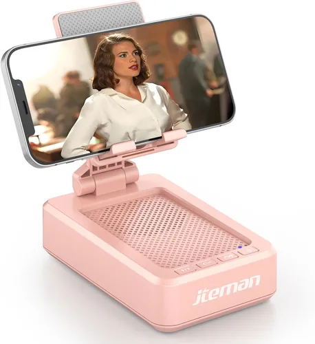 Vista 14 de JTEMAN Soporte para teléfono celular con altavoz Bluetooth, regalos