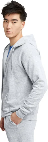 Vista 4 de Hanes EcoSmart - Sudadera con capucha para hombre, diseño de vellón con cremallera completa