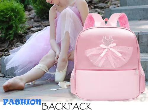 Vista 5 de SEHXIM Bonita mochila de ballet para bailar, bolsa de baile tutú, bolsa impermeable para bailarina, bolsa de baile personalizada, bolsa