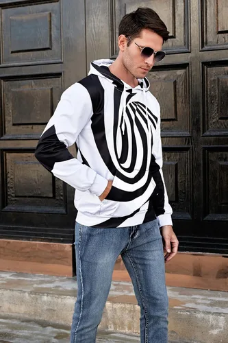 Vista 2 de Goodstoworld - Sudadera con capucha unisex con estampado gráfico 3D y bolsillos, tallas S a 3XL