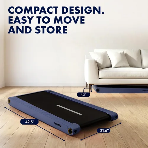 Vista 6 de Squatz - Caminadora 2 en 1 con placas vibratorias, almohadilla compacta para debajo del escritorio con control remoto, pantalla LED, banda