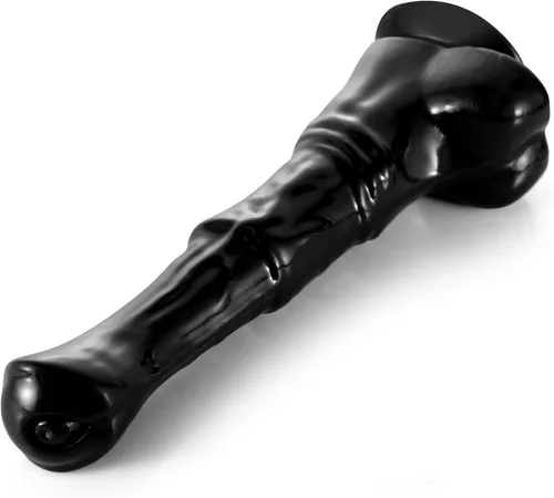 Vista 2 de Consolador de caballo, consoladores de animales suaves y realistas de 9.8 pulgadas con potentes ventosas, juguete sexual anal para adultos