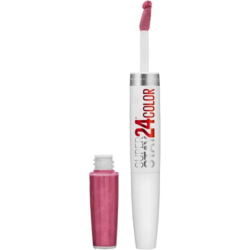 Vista 48 de Maybelline Super Stay 24, lápiz labial líquido de maquillaje de 2 pasos, color altamente pigmentado de larga duración con bálsamo hidratante, Merlot