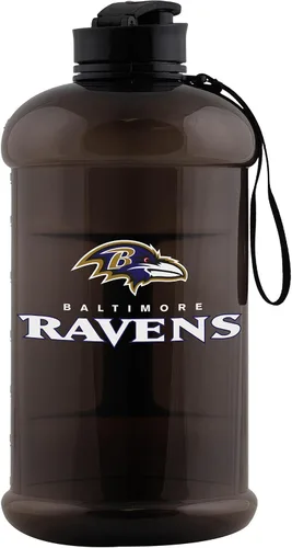 Vista 14 de FOCO Logotipo del equipo de la NFL Botella de agua deportiva grande de plástico transparente de 2L