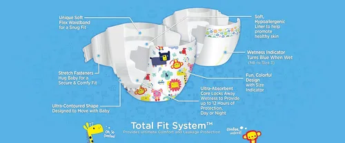 Vista 5 de Comfees Pañales de bebé prémium con sistema de ajuste total para niños y niñas, talla 5, 27 unidades, CMF-5
