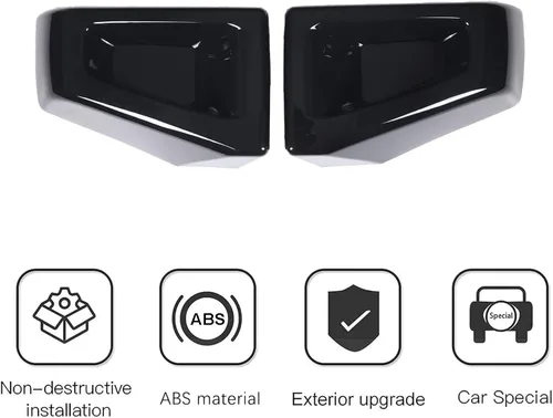 Vista 5 de PIUGILH Cubierta de esquina de bisel de parachoques delantero compatible con Hummer H2 SUV SUT 2003-2009, biseles de esquina de parachoques