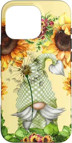 Vista 20 de Floral Sunflower Motif for Dandelion Lovers and Summer Gnome Case for iPhone 17