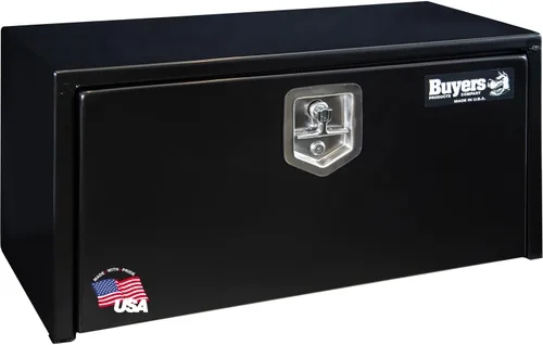 Vista 13 de Buyers Products 1703349 - Caja de acero negro para debajo de la carrocería con pestillo de mango en T, 14 x 12 x 18 pulgadas, caja de herramientas