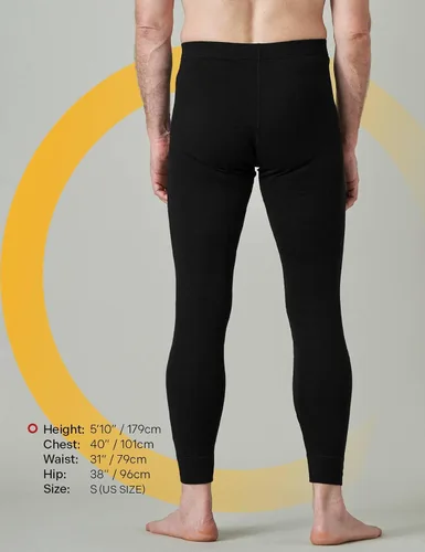 Vista 5 de LAPASA Mens 100% Merino Wool Base Layer Thermal Underwear Pants Lightweight, Midweight, Heavyweight Long John, Warm, Soft, Sweat-wicking as Skiing