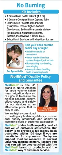 Vista 3 de NeilMed equipo pediátrico para limpiar senos nasales, 30