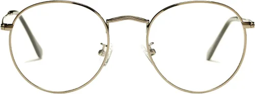 Vista 2 de Pro Acme Clásico marco redondo de metal transparente para lentes unisex (Gunmetal)