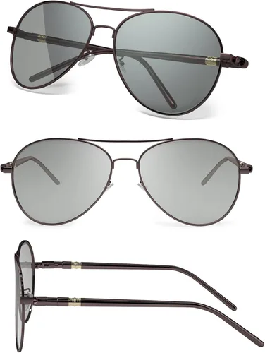 Vista 2 de TJUTR Gafas de sol fotocromáticas piloto para hombres con lente polarizada para conducir protección UV400 reduce el deslumbramiento