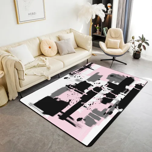 Vista 26 de Feelyou Tapete de interior de arte abstracto para niños y niñas, alfombra geométrica de 3 x 5 pulgadas, ultra suave, retro, circular, geométrica