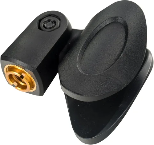 Vista 3 de Paquete de 2 soportes universales ajustables para micrófono de escritorio, trípode plegable portátil, soporte de mesa con clip de micrófono