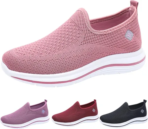 Vista 4 de JWSVBF Women's Steel Toe Sneakers Minimalist Wide Width Wedge Sandals Business Casual Shoes Unisex Fashion Summer