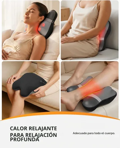 Vista 6 de CooCoCo Masajeador inalámbrico de cuello y espalda con calor, amasamiento