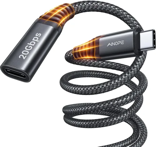 Vista 10 de Cable de extensión USB C AINOPE, extensor USB tipo C de transferencia rápida de 20Gbps/USB3.2 con 1240W de carga compatible con iPhone 16 pro
