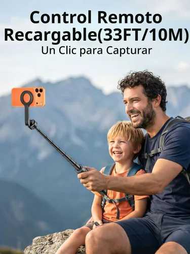 Vista 4 de USKEYVISION Trípode magnético del teléfono de 69" para el iPhone w/control