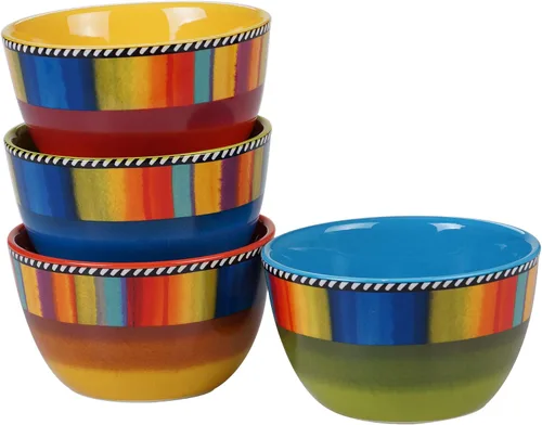 Vista 3 de Certified International Sierra - Cuenco para helado/postre de 5.25 pulgadas, diseños surtidos, multicolor, ideal para postres diarios, helados
