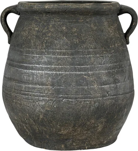 Vista 3 de Creative Co-Op - Urna de terracota blanqueada, gris