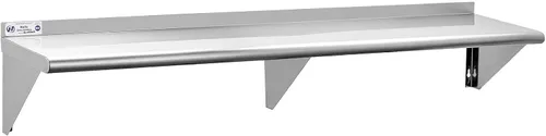 Vista 9 de Hally Estante de acero inoxidable montado en la pared, estante de pared de 10 x 24 pulgadas, NSF resistente, capacidad de 250 libras, estante