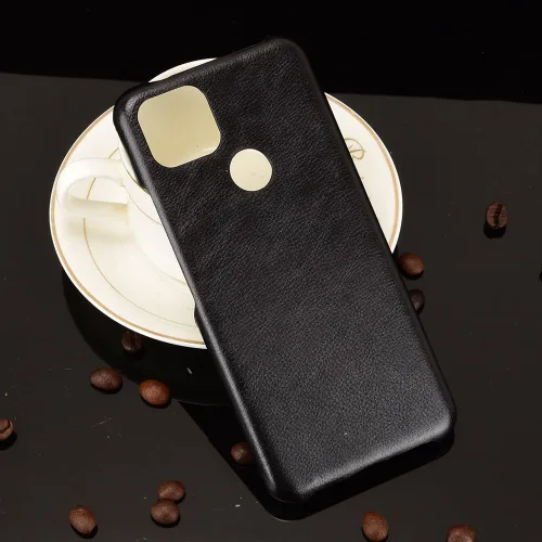 Vista 5 de Funda de teléfono para Google Pixel 5a 5G, [piel sintética] + [plástico duro] para Google Pixel 5a 5G, antideslizante, a prueba de golpes