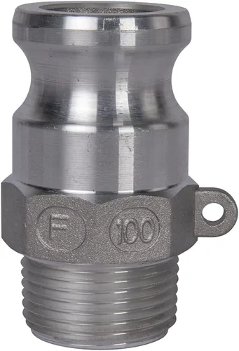 Vista 4 de 2 accesorios de aluminio Camlock (3/4 de pulgada tipo F) accesorios de manguera de leva y ranura, accesorios de bloqueo de leva, adaptador macho x