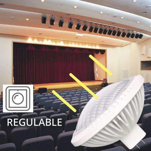 Vista 5 de BAOMING Bombilla LED PAR64 Reemplazar Tradicional 500W PAR64 15° 40W DIMMABLE Blanco Cálido 2700~3000K 120V GX16D 2700K blanco cálido